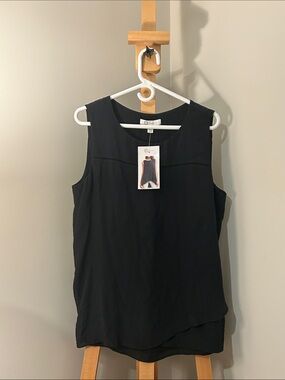 Cristina B. | Black Sleeveless Layered Tunic Camisole NWT | Size L